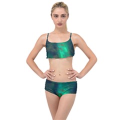 Northern Lights Plasma Sky Layered Top Bikini Set by Ket1n9