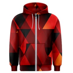 Abstract Triangle Wallpaper Men s Zipper Hoodie by Ket1n9