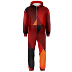 Abstract Triangle Wallpaper Hooded Jumpsuit (men) by Ket1n9