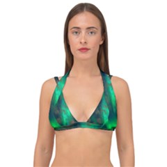 Northern Lights Plasma Sky Double Strap Halter Bikini Top by Ket1n9