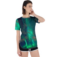 Northern Lights Plasma Sky Perpetual Short Sleeve T-shirt by Ket1n9