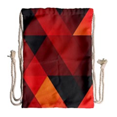 Abstract Triangle Wallpaper Drawstring Bag (large) by Ket1n9