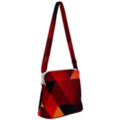 Abstract Triangle Wallpaper Zipper Messenger Bag by Ket1n9