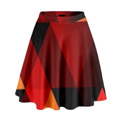 Abstract Triangle Wallpaper High Waist Skirt by Ket1n9