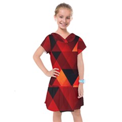 Abstract Triangle Wallpaper Kids  Drop Waist Dress by Ket1n9