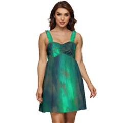 Northern Lights Plasma Sky Ruffle Strap Babydoll Chiffon Dress by Ket1n9