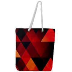 Abstract Triangle Wallpaper Full Print Rope Handle Tote (large) by Ket1n9