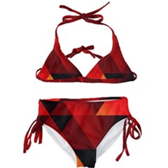 Abstract Triangle Wallpaper Kids  Classic Bikini Set by Ket1n9