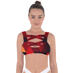 Abstract Triangle Wallpaper Bandaged Up Bikini Top by Ket1n9