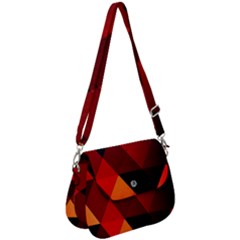 Abstract Triangle Wallpaper Saddle Handbag by Ket1n9