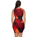 Abstract Triangle Wallpaper Draped Bodycon Dress View4