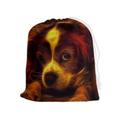 Cute 3d Dog Drawstring Pouch (xl) by Ket1n9