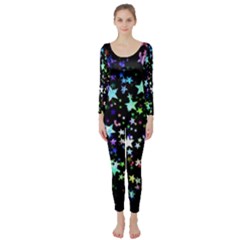 Christmas Star Gloss Lights Light Long Sleeve Catsuit by Ket1n9