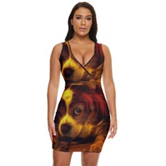 Cute 3d Dog Draped Bodycon Dress by Ket1n9