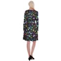 Christmas Star Gloss Lights Light Long Sleeve Velvet Front Wrap Dress View2