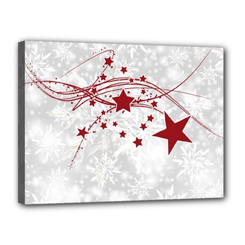 Christmas Star Snowflake Canvas 16  X 12  (stretched) by Ket1n9