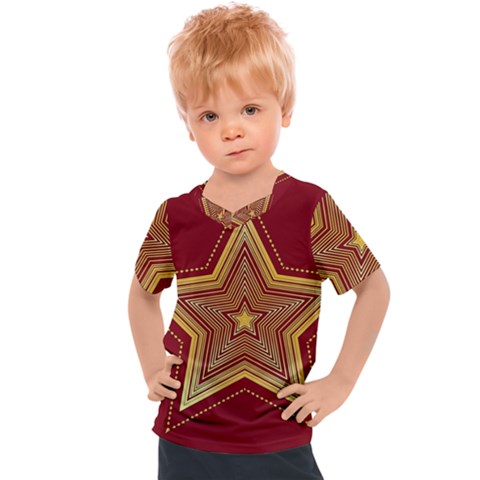 Christmas Star Seamless Pattern Kids  Sports T-shirt by Ket1n9