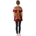 Christmas Star Seamless Pattern Fold Over Open Sleeve Top View2