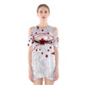 Christmas Star Snowflake Shoulder Cutout One Piece Dress View1