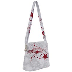 Christmas Star Snowflake Zipper Messenger Bag by Ket1n9