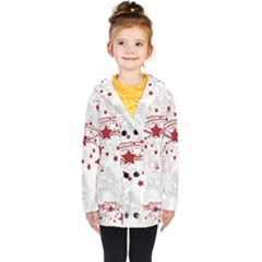 Christmas Star Snowflake Kids  Double Breasted Button Coat by Ket1n9