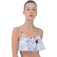 Christmas Star Snowflake Frill Bikini Top by Ket1n9