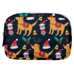 Funny Christmas Pattern Background Make Up Pouch (small) by Ket1n9