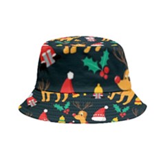 Funny Christmas Pattern Background Inside Out Bucket Hat by Ket1n9