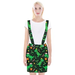 Christmas Funny Pattern Dinosaurs Braces Suspender Skirt by Ket1n9