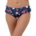 Colorful Funny Christmas Pattern Frill Bikini Bottoms View1