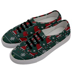 Beautiful Knitted Christmas Pattern Men s Classic Low Top Sneakers by Ket1n9