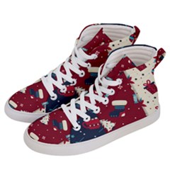 Flat Design Christmas Pattern Collection Art Men s Hi-top Skate Sneakers by Ket1n9