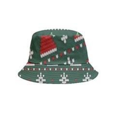 Beautiful Knitted Christmas Pattern Bucket Hat (kids)