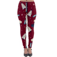 Flat Design Christmas Pattern Collection Art Lightweight Velour Leggings by Ket1n9