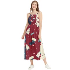 Flat Design Christmas Pattern Collection Art Boho Sleeveless Summer Dress by Ket1n9