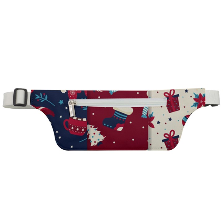 Flat Design Christmas Pattern Collection Art Active Waist Bag