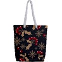 Dinosaur Colorful Funny Christmas Pattern Full Print Rope Handle Tote (Small) View2