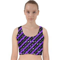 Christmas Paper Star Texture Velvet Racer Back Crop Top by Ket1n9