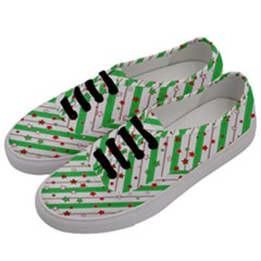 Christmas Paper Stars Pattern Texture Background Colorful Colors Seamless Men s Classic Low Top Sneakers by Ket1n9