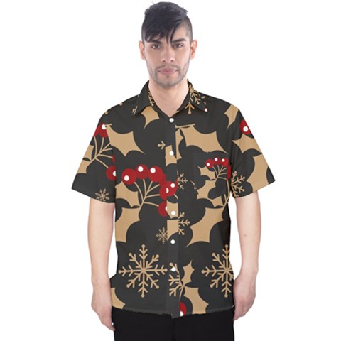 Dinosaur Colorful Funny Christmas Pattern Men s Hawaii Shirt by Ket1n9