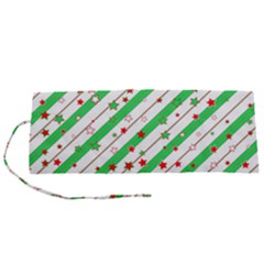 Christmas Paper Stars Pattern Texture Background Colorful Colors Seamless Roll Up Canvas Pencil Holder (s) by Ket1n9