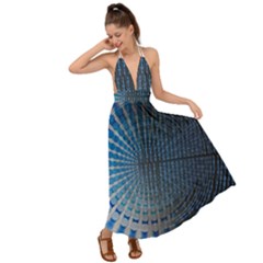 Data Computer Internet Online Backless Maxi Beach Dress by Ket1n9