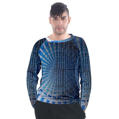 Data Computer Internet Online Men s Long Sleeve Raglan T-shirt by Ket1n9