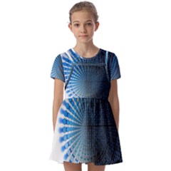 Data Computer Internet Online Kids  Short Sleeve Pinafore Style Dress by Ket1n9