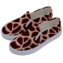 Animal Print Girraf Patterns Kids  Canvas Slip Ons by Ket1n9