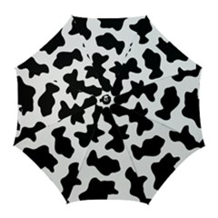 Animal Print Black And White Black Golf Umbrellas by Ket1n9