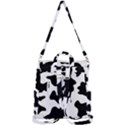 Animal Print Black And White Black Crossbody Backpack View3