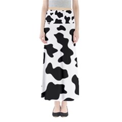 Animal Print Black And White Black Full Length Maxi Skirt by Ket1n9