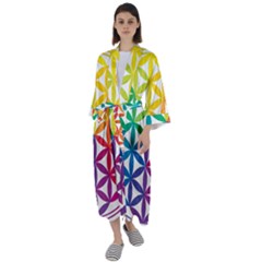 Heart Energy Medicine Maxi Satin Kimono by Ket1n9