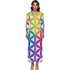 Heart Energy Medicine Long Sleeve Longline Maxi Dress by Ket1n9